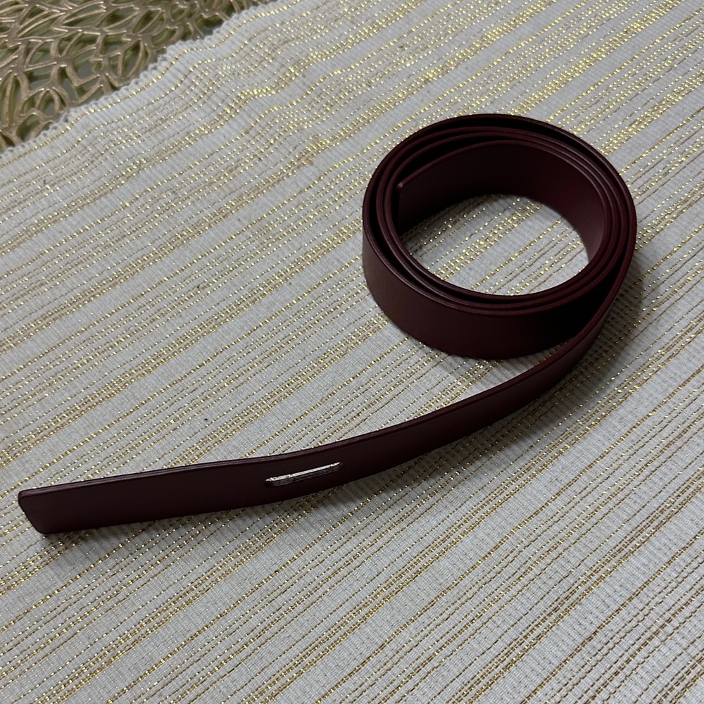 8 by YOOX Burgundy Leather Knot Waist Belt - Picture 7 of 9